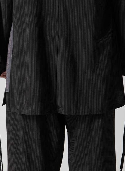 RAYON THIN STRIPE SLIT JACKET