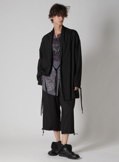 RAYON THIN STRIPE SLIT JACKET