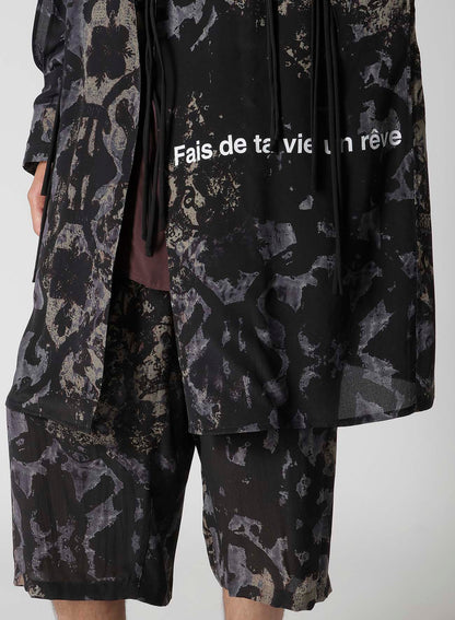 BAROQUE PATTERN COLLARLESS JACKET