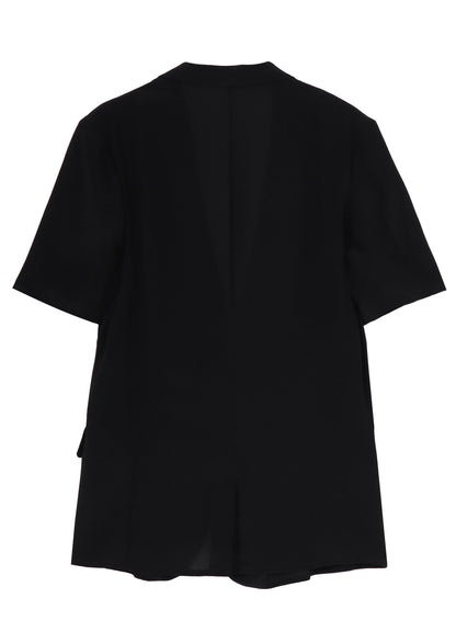 CREPE DE CHINE 6 POCKETS SHORT SLEEVE SUIT JACKET