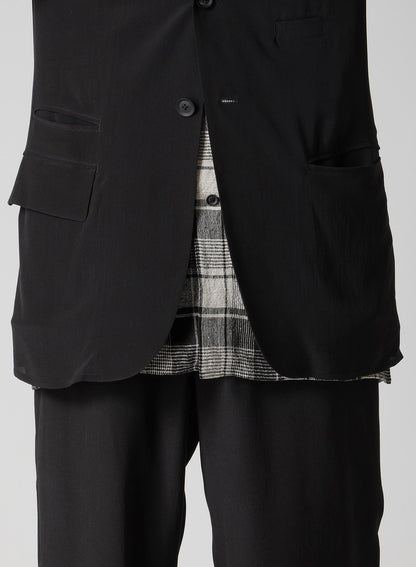 CREPE DE CHINE 6 POCKETS SHORT SLEEVE SUIT JACKET