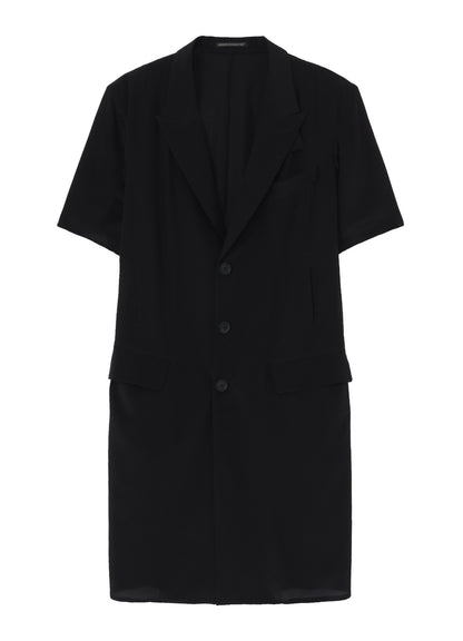 CREPE DE CHINE 4 BUTTONS SHORT SLEEVE JACKET