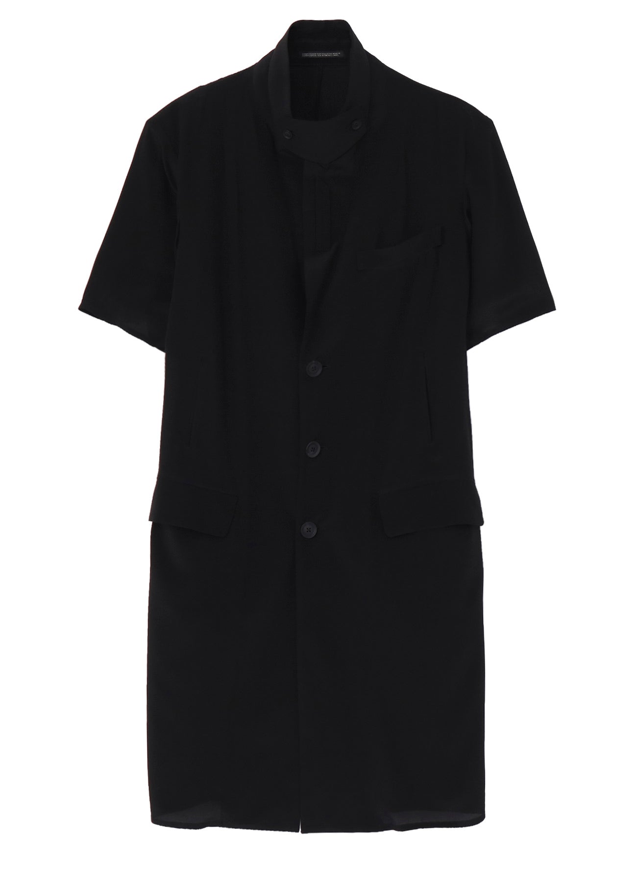 CREPE DE CHINE 4 BUTTONS SHORT SLEEVE JACKET