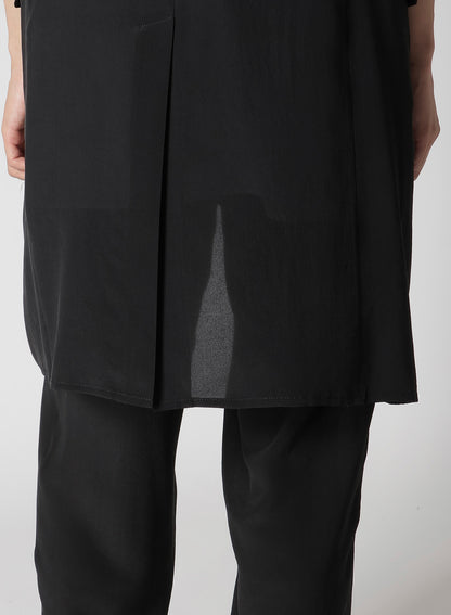 CREPE DE CHINE 4 BUTTONS SHORT SLEEVE JACKET