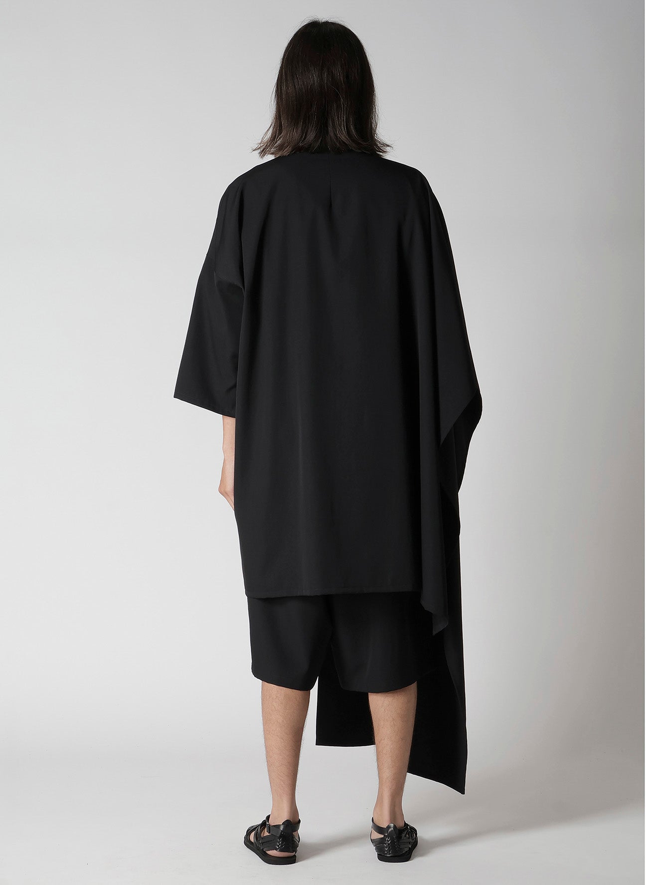 WOOL GABARDINE WOOL GABARDINE LONG CAPE JACKET – THE SHOP YOHJI
