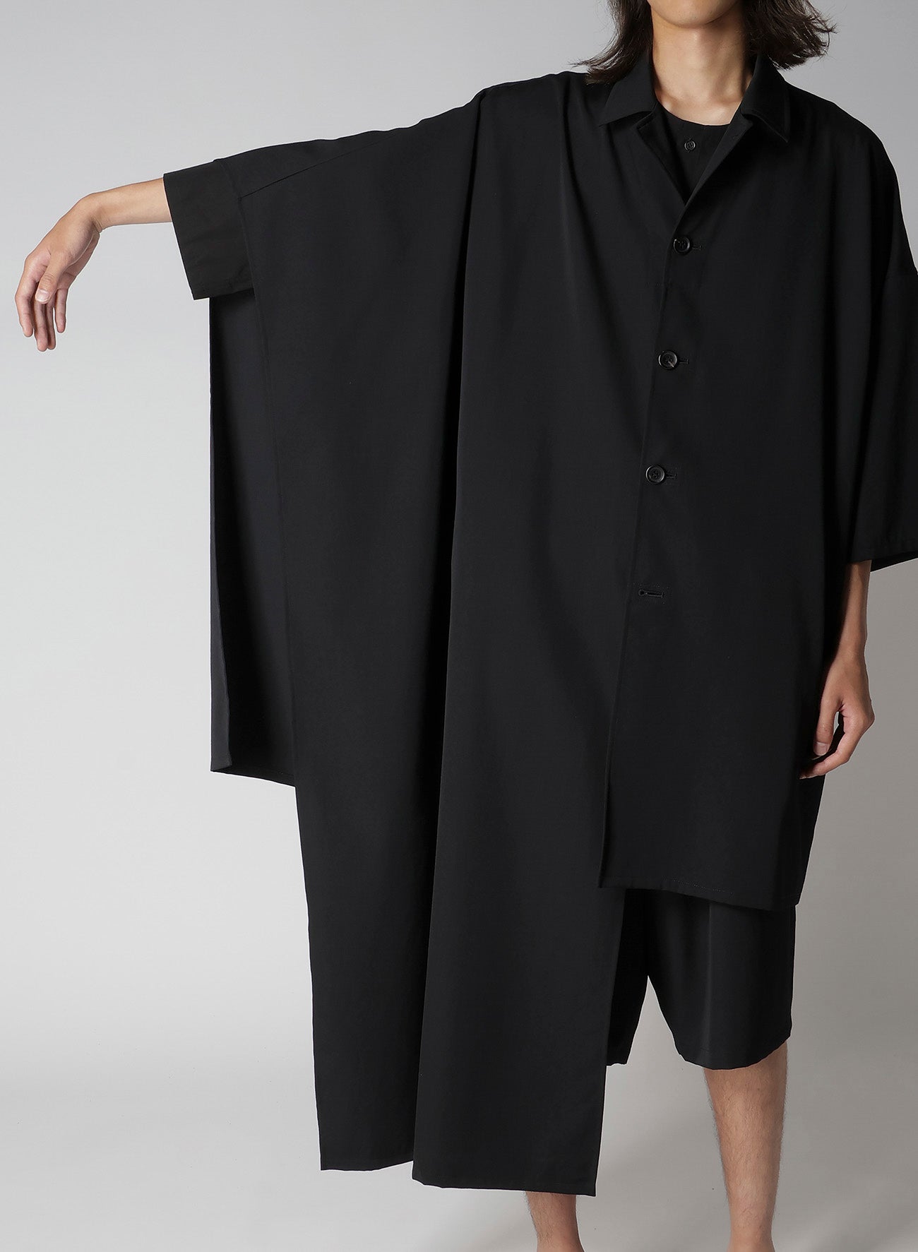 WOOL GABARDINE WOOL GABARDINE LONG CAPE JACKET – THE SHOP YOHJI