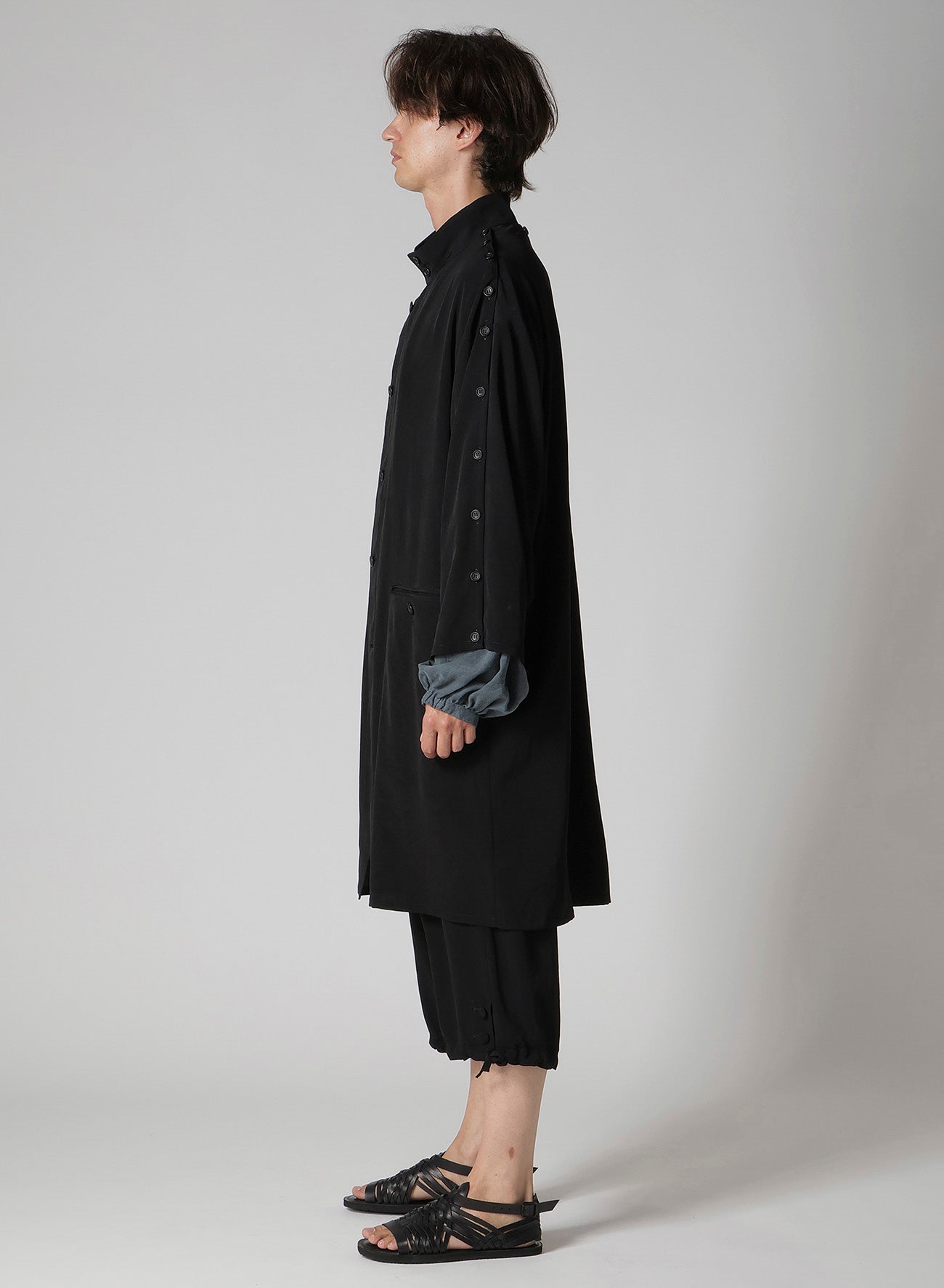 TA TUXEDO BUTTON STAND LONG SLEEVE JACKET