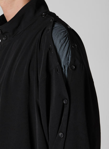 TA TUXEDO BUTTON STAND LONG SLEEVE JACKET