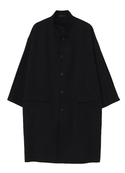 WOOL GABARDINE SLEEVE SLIT STAND JACKET