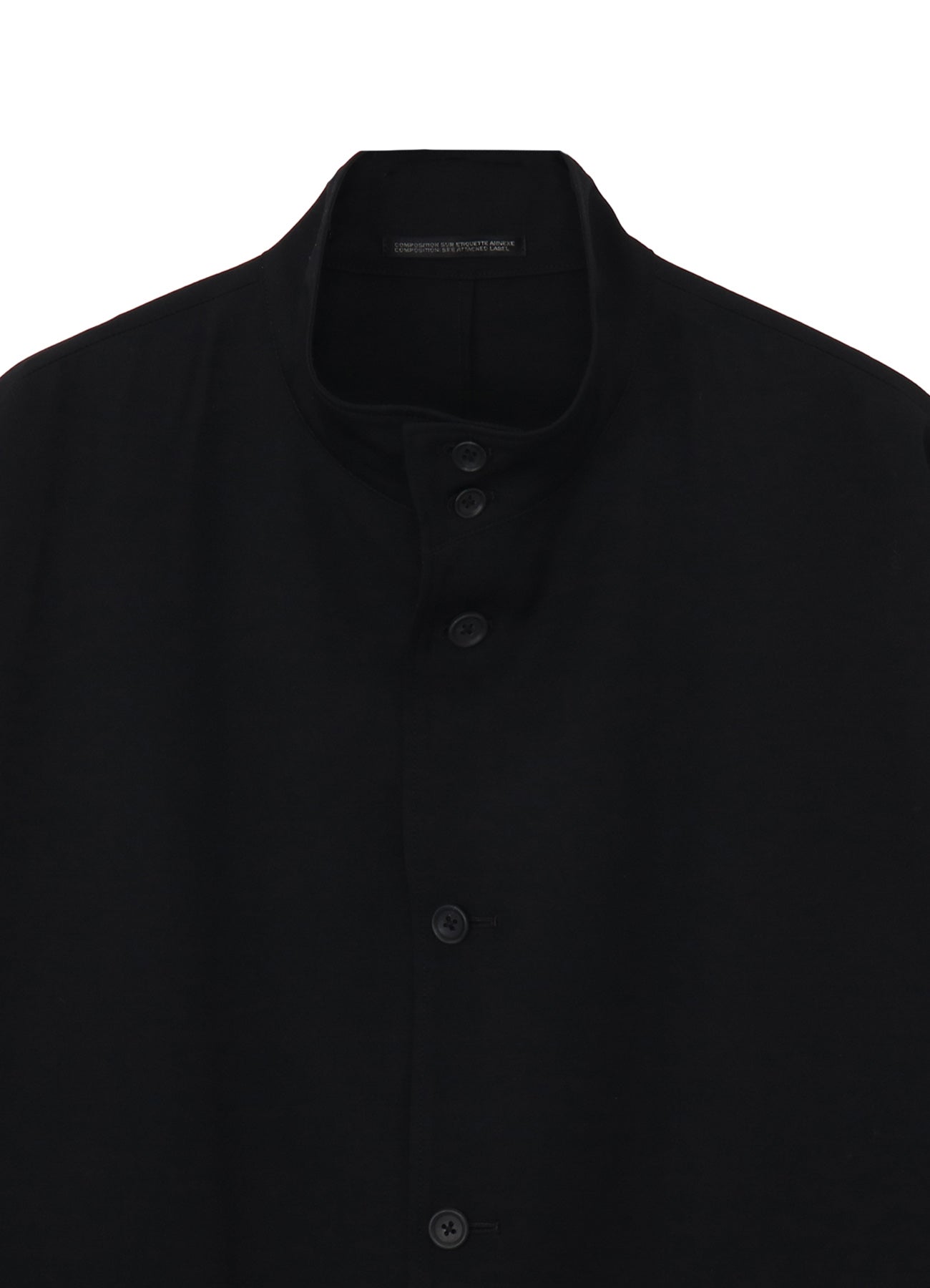 WOOL GABARDINE SLEEVE SLIT STAND JACKET