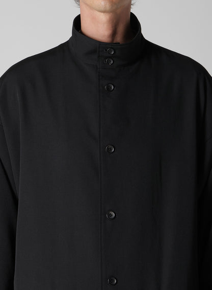 WOOL GABARDINE SLEEVE SLIT STAND JACKET