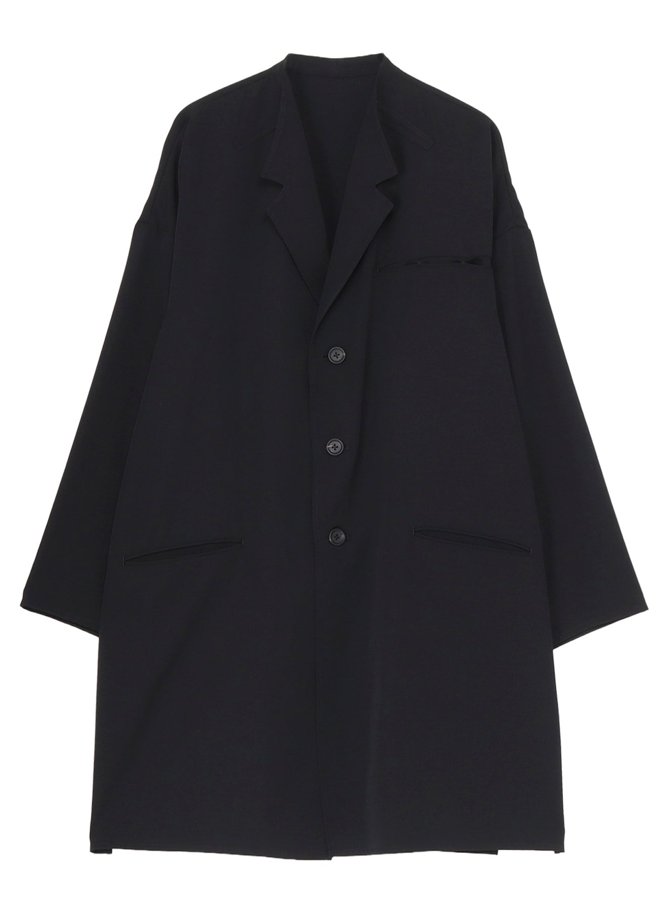 WOOL GABARDINE GUESSETED COLLAR JACKET