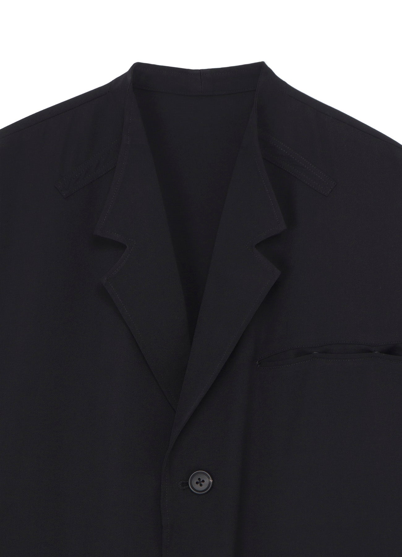 WOOL GABARDINE GUESSETED COLLAR JACKET
