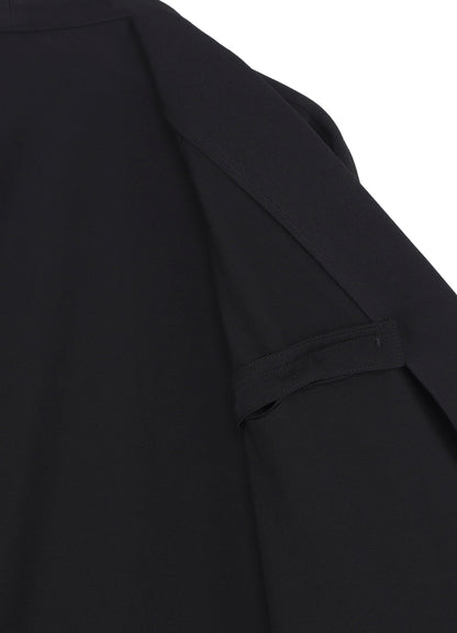 WOOL GABARDINE GUESSETED COLLAR JACKET