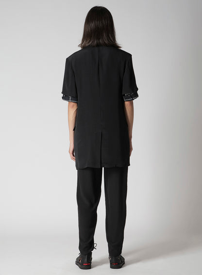 CREPE DE CHINE SHORT SLEEVE 2 BUTTONS JACKET