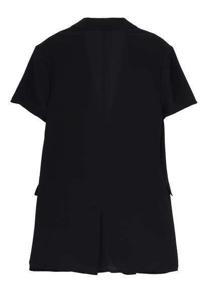 CREPE DE CHINE SHORT SLEEVE 2 BUTTONS JACKET