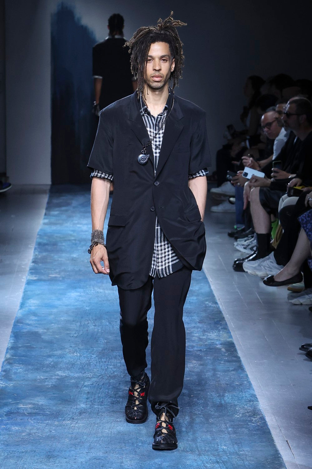 CREPE DE CHINE SHORT SLEEVE 2 BUTTONS JACKET