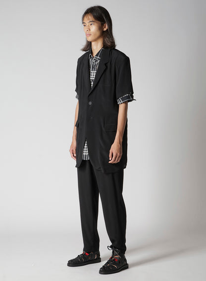 CREPE DE CHINE SHORT SLEEVE 2 BUTTONS JACKET