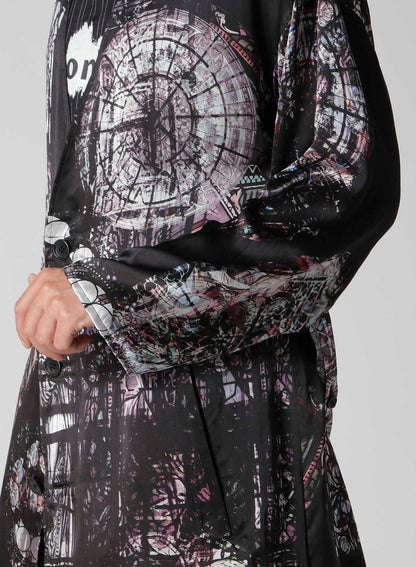 INK / LINING MESSAGE PRINTED GOWN