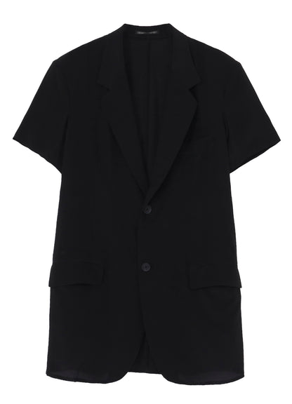 CREPE DE CHINE 2 BUTTONS SHORT SLEEVE JACKET