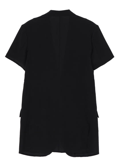 CREPE DE CHINE 2 BUTTONS SHORT SLEEVE JACKET