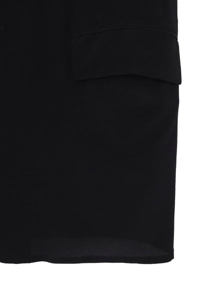 CREPE DE CHINE 2 BUTTONS SHORT SLEEVE JACKET