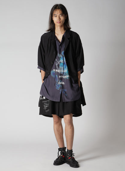 MICRO PRINTED DOLMAN JACKET