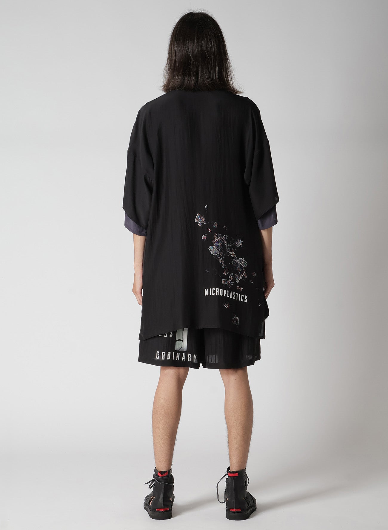 MICRO PRINTED DOLMAN JACKET