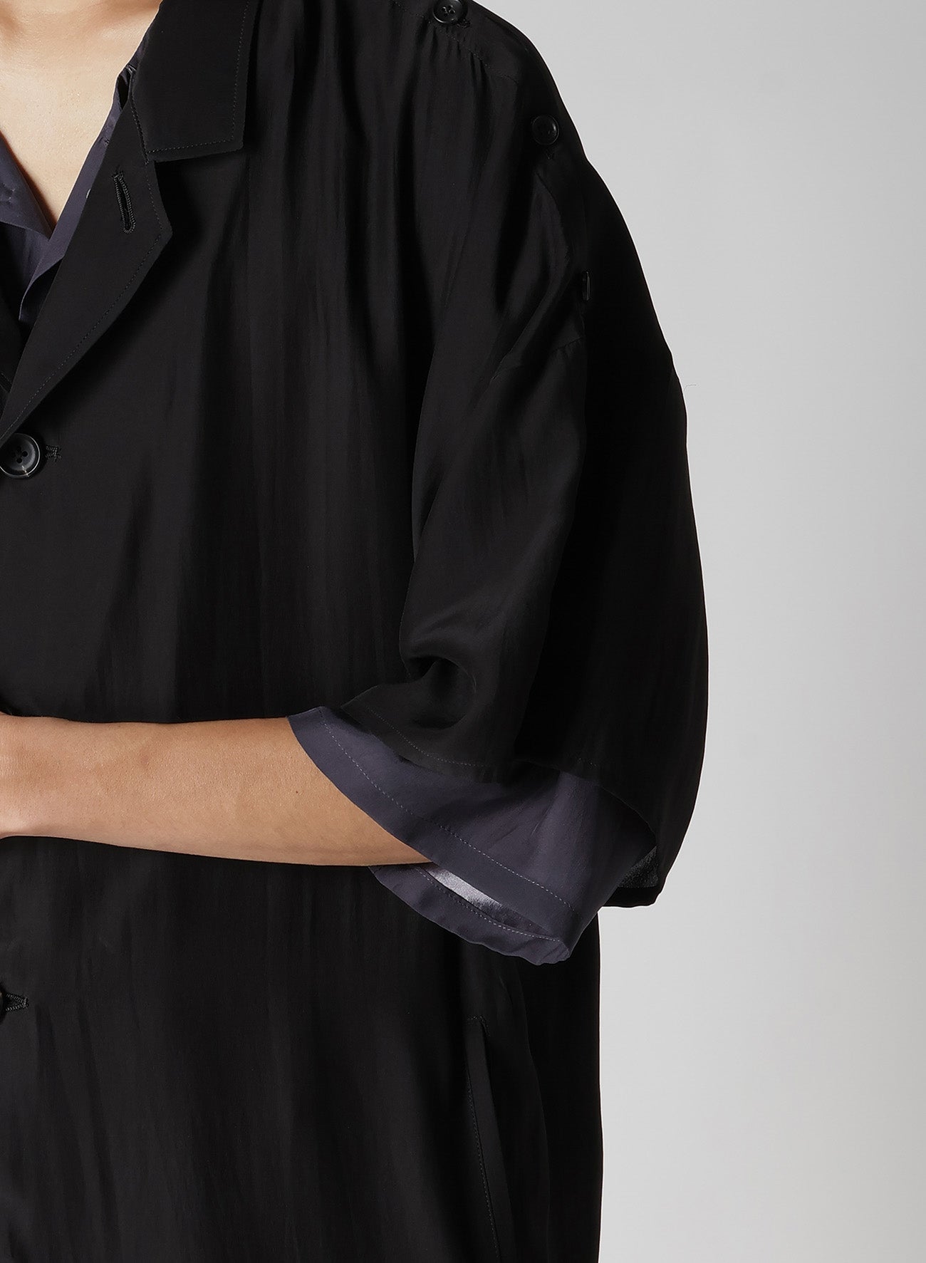 MICRO PRINTED DOLMAN JACKET