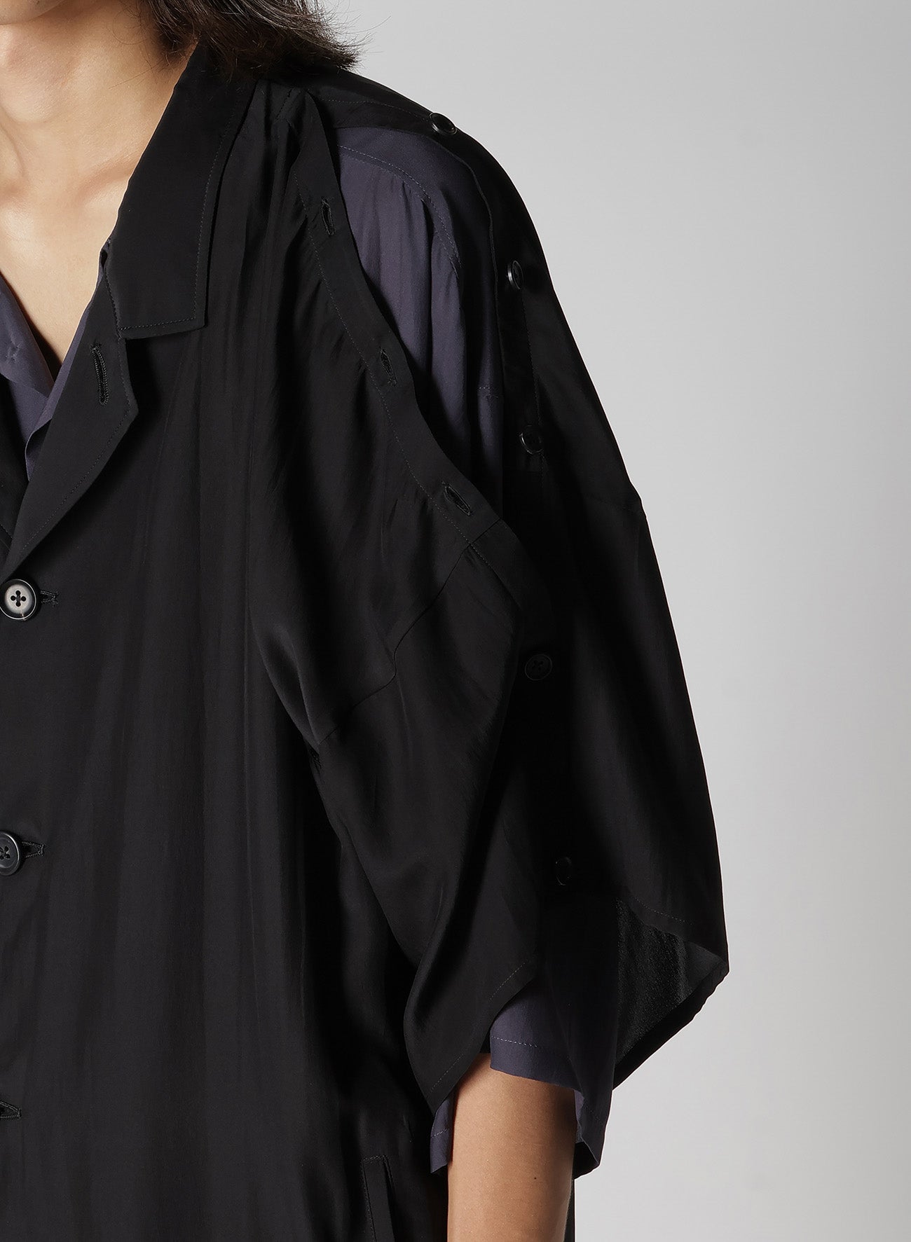 MICRO PRINTED DOLMAN JACKET