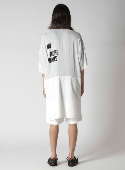 MESSAGE PRINTED PANELED COLLAR  JACKET