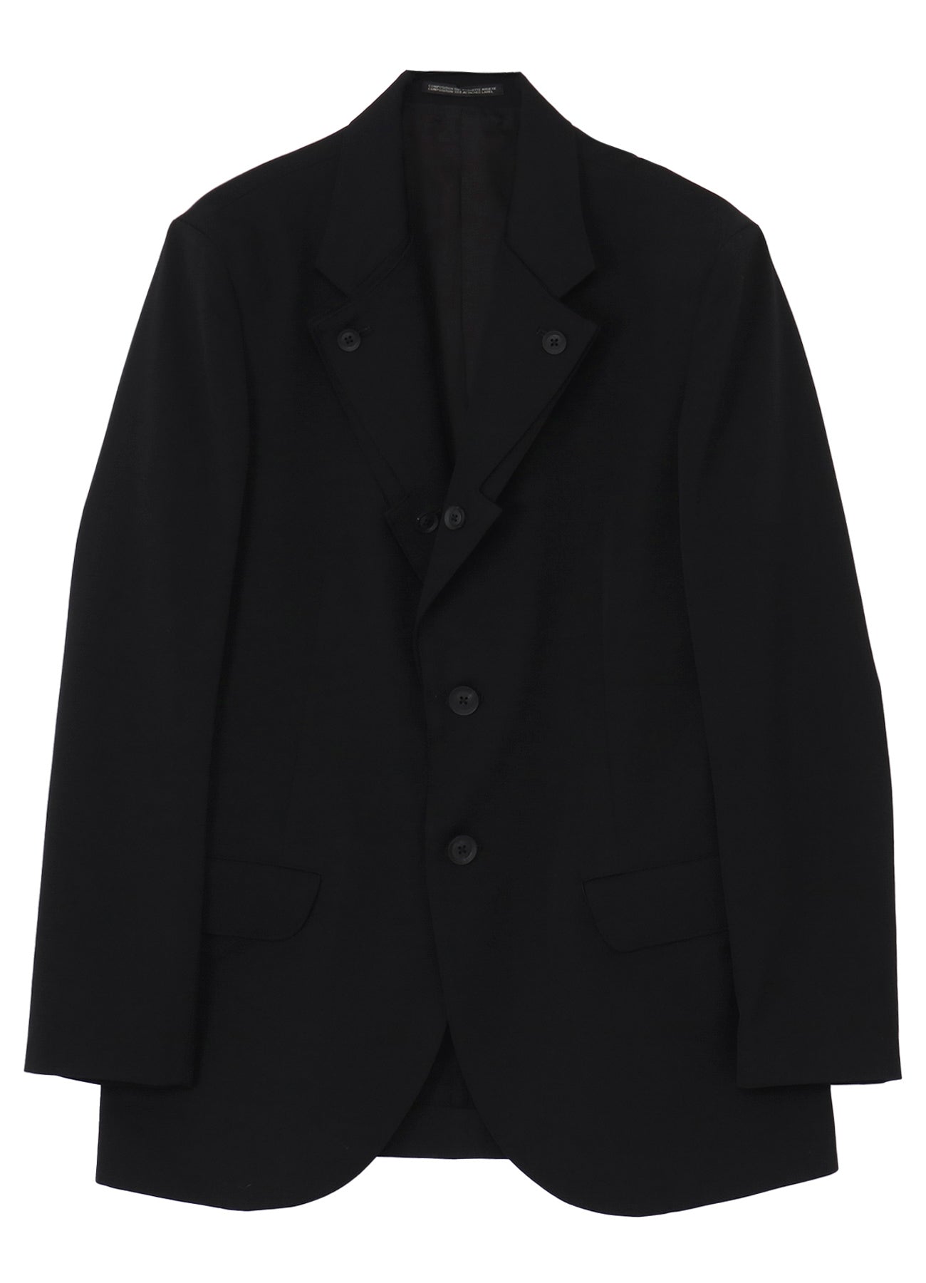 ジャケット・アウター Yohji Yamamoto Wool Gabardine Jacket WOOL GABARDINE DOUBLE LAPEL JACKET – THE SHOP YOHJI YAMAMOTO