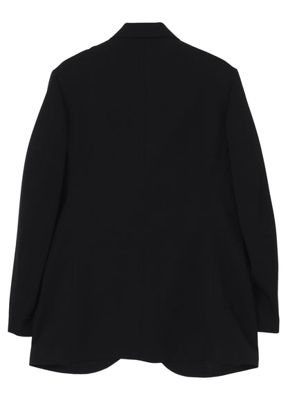 WOOL GABARDINE DOUBLE LAPEL JACKET