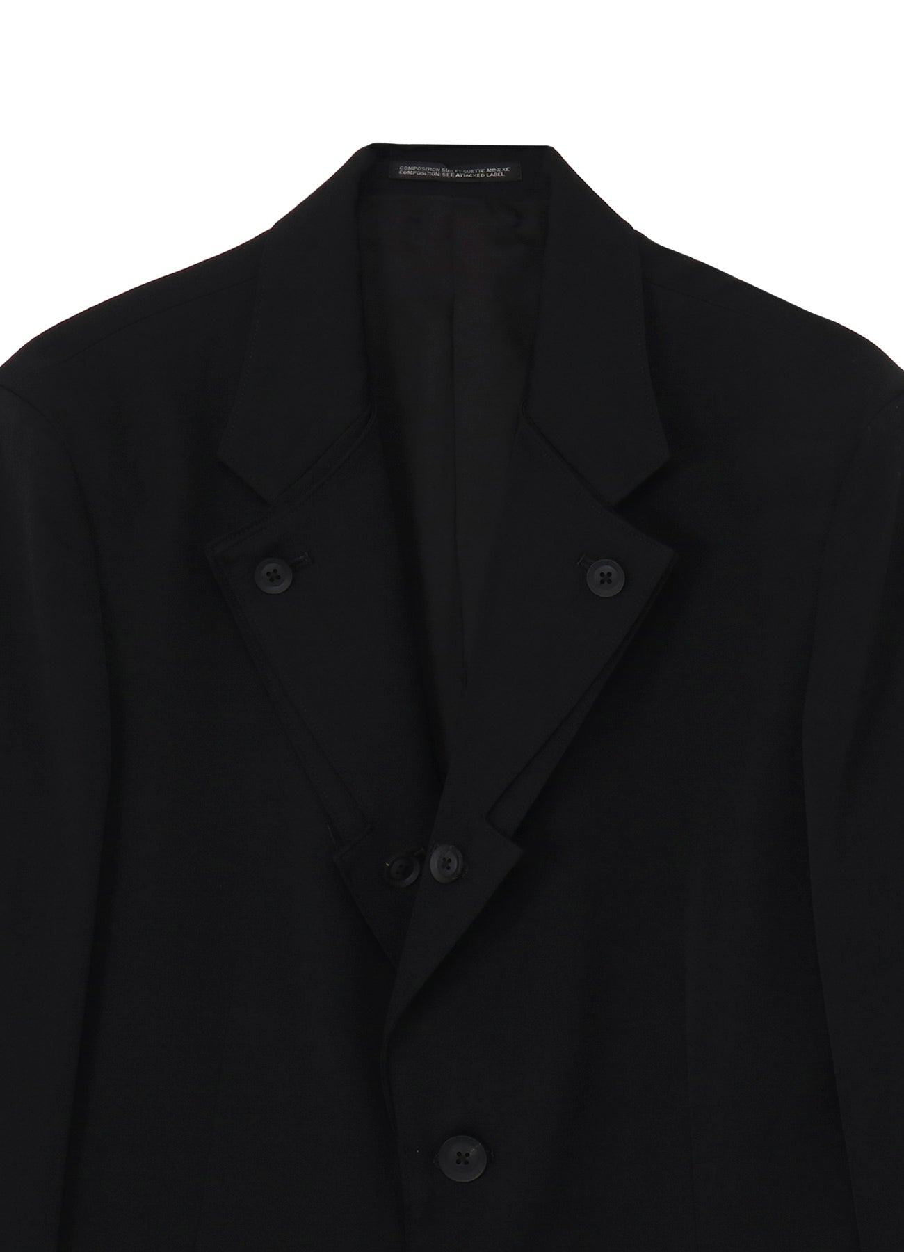 WOOL GABARDINE DOUBLE LAPEL JACKET – THE SHOP YOHJI YAMAMOTO