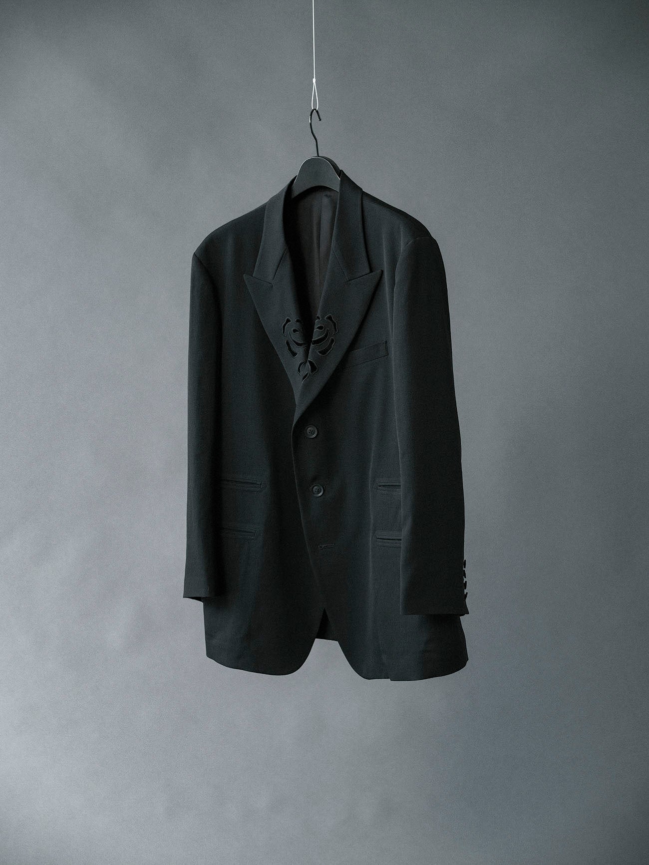 WOOL GABARDINE CUTWORK EMBROIDERY JACKET
