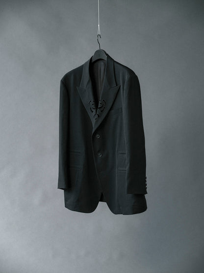 WOOL GABARDINE CUTWORK EMBROIDERY JACKET