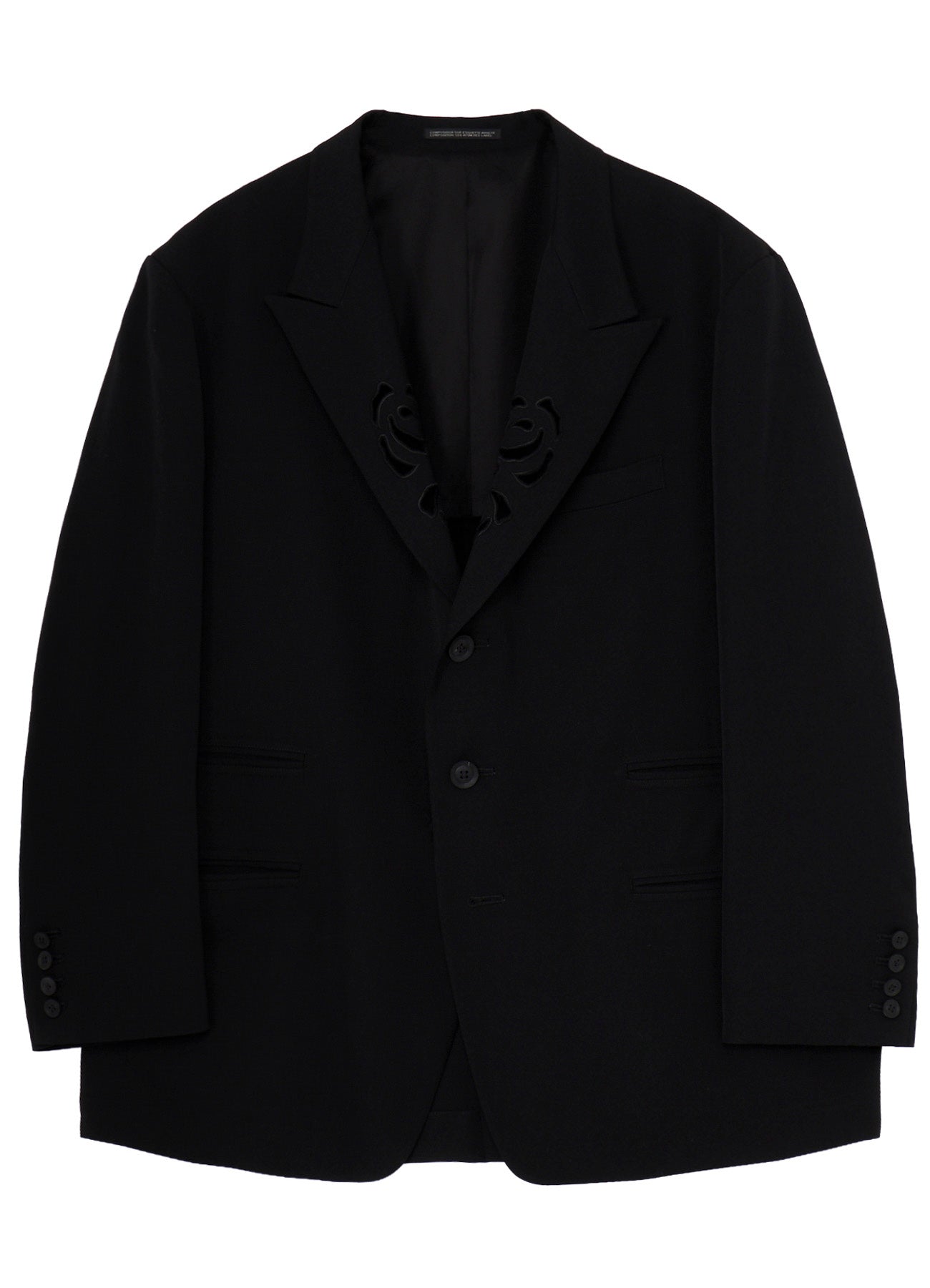 WOOL GABARDINE CUTWORK EMBROIDERY JACKET