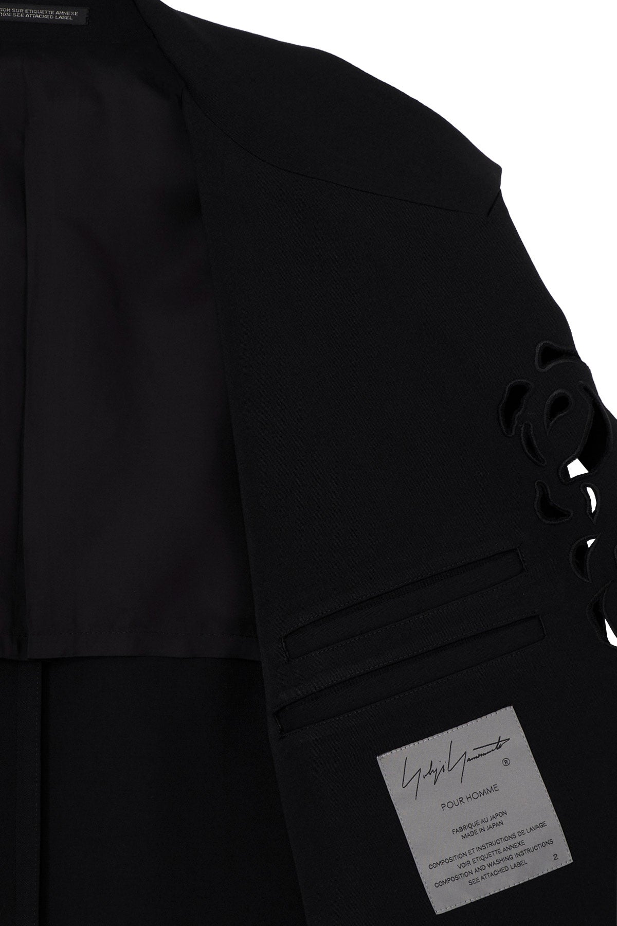 WOOL GABARDINE CUTWORK EMBROIDERY JACKET