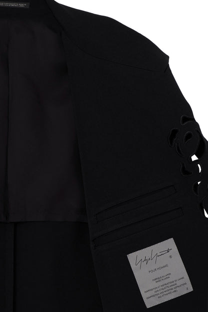WOOL GABARDINE CUTWORK EMBROIDERY JACKET