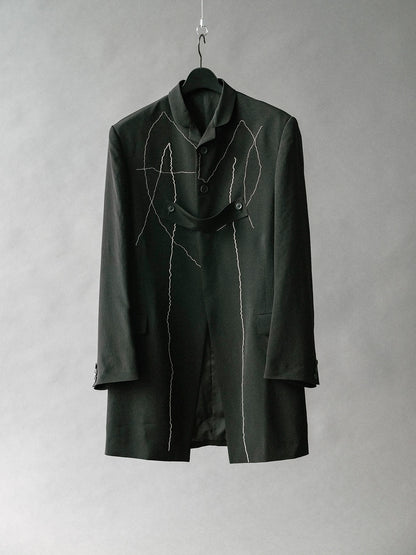 TA TUXEDO EMBROIDERED TAB JACKET