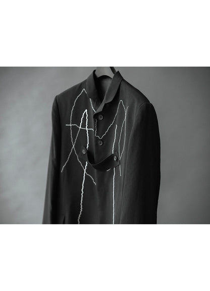 TA TUXEDO EMBROIDERED TAB JACKET