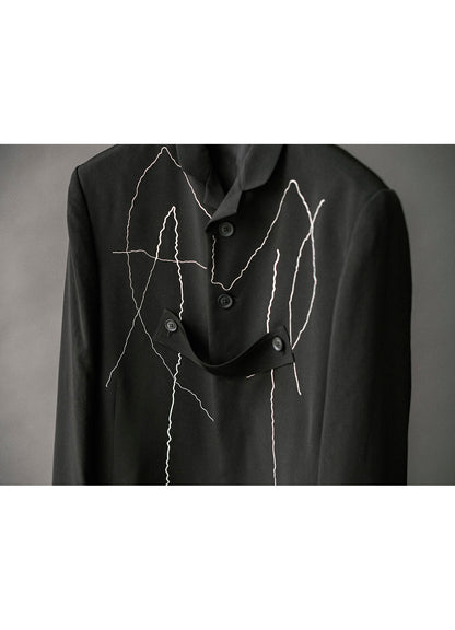 TA TUXEDO EMBROIDERED TAB JACKET