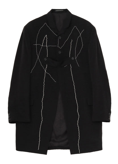 TA TUXEDO EMBROIDERED TAB JACKET