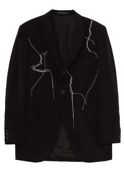 TA TUXEDO EMBROIDERED 3 BUTTONS JACKET