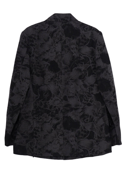 WOOL GABARDINE FLORAL DISCHARGE-DYED 5BS JACKET