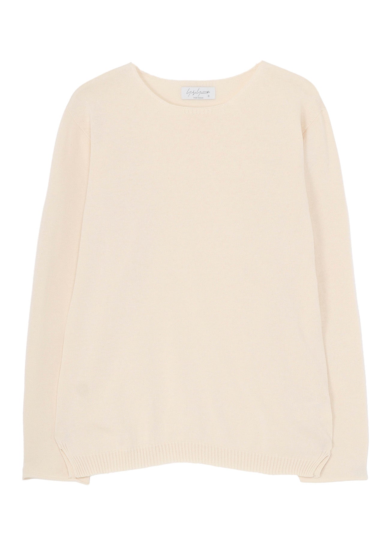 COTTON CASHMERE ROUND NECK PO KNIT