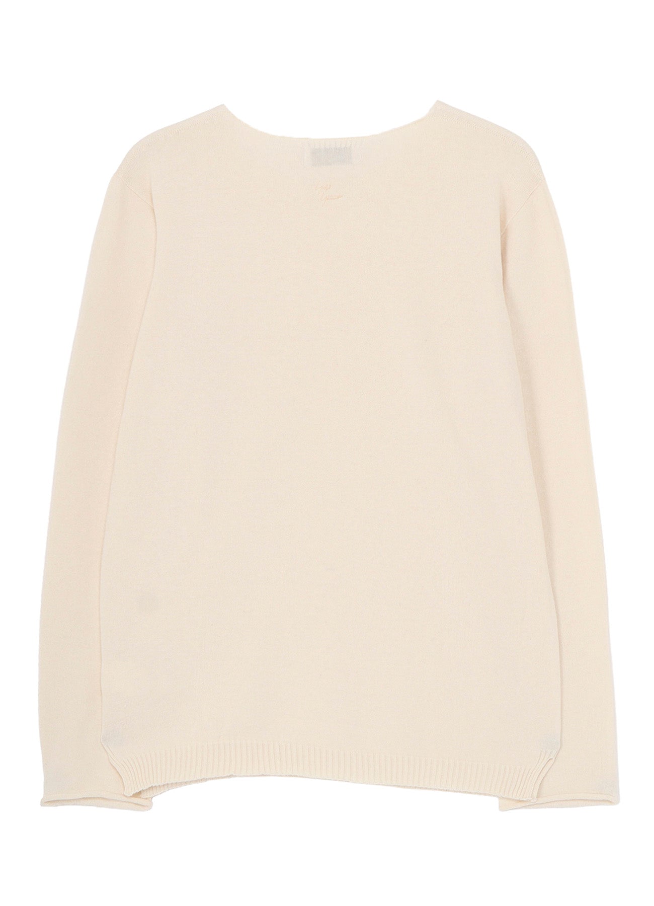 COTTON CASHMERE ROUND NECK PO KNIT
