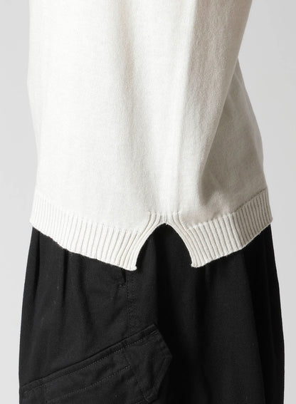 COTTON CASHMERE ROUND NECK PO KNIT