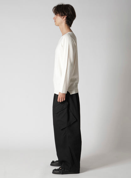 COTTON CASHMERE ROUND NECK PO KNIT