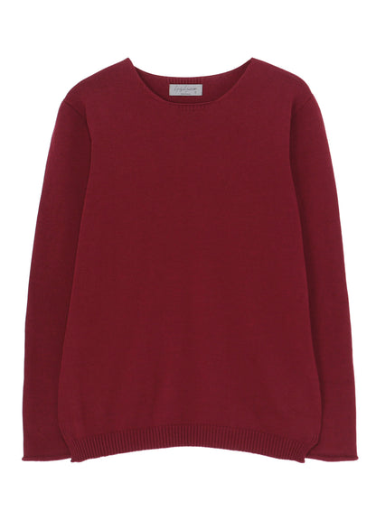COTTON CASHMERE ROUND NECK PO KNIT